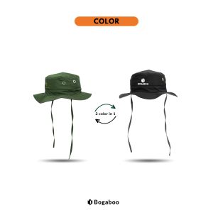 BOGABOO Topi rimba BULAK BALIK 1 topi 2 Warna - hat Brackley - russ hat / cap Topi pria safari - Topi gunung - topi mancing