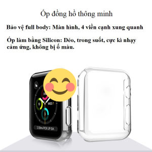Ốp đồng hồ thông minh Ap Pô series 8 7 6 5 4 3 2 1 se ốp dẻo trong suốt full body bảo vệ Ap Pô 38mm 40mm 41mm 42mm 44mm 45mm