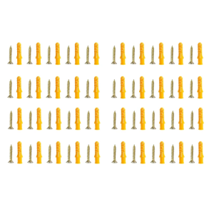 20/40pcs Drywall Anchors and Screws Plastic Expansion Pipe Tube Wall Plugs Plastic Wall Anchors Easy to Install
