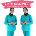 Baju Oka Ok Jaga Petugas Medis Lengan Panjang Pakaian Baju Seragam Kerja Perawat Drill Murah Terbaru Lengan 3/4 7/8 Pendek Med  Scrub Perawat Panjang Varian Warna Unisex Non Rok Bisa Atasan Saja Laboratorium Murah Bogor. 