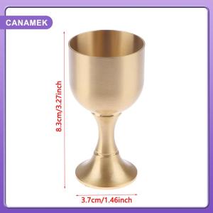 【CANAMEK】 Brass Chalice Cup Cocktail Glass Wine Goblet Brass Beverage Tumbler Brass Goblet Metal Liquor Tumbler For Party Home Accessories
