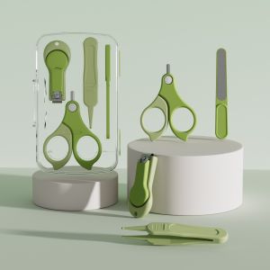 【SG Stock】Baby Nail Clipper Set 4 in 1 Baby Grooming Kit Set Nail Cutter Nail Scissors婴儿指甲剪四合一套装