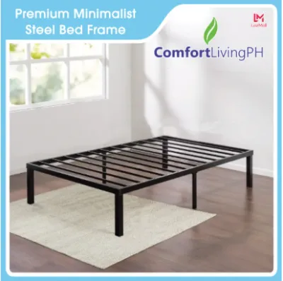 Comfort Living Premium Bed Frame Signature Platform Metal Bed Frame 14 Inch Height
