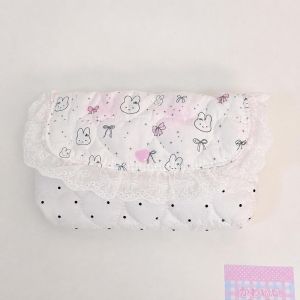 STYLETENK Butterfly Rabbit Print Pencil Case Multifunctional Large Capacity Pen Bag Durable Flap Button-down Stationery Storage Bag Gift