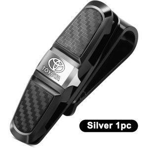 Suitable for Toyota Wigo Vios Corolla Camry Yaris Raize RAV4 Veloz Rush Fortuner Innova Zenix Hilux Car Premium Carbon Fiber Car Glasses Clip Ticket Clip Car Sun Visor Car Interior