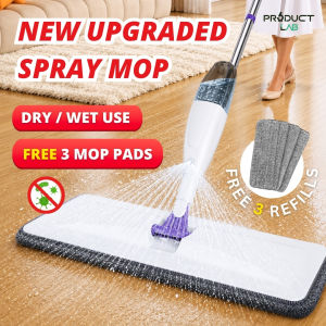 【Product Lab】SG Ready Stock Spray Mop With Refillable Bottle And 3 Microfiber Replacement Pads For Home And Office Use