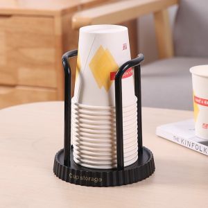 Kitchen Paper Cup Holder Disposables Cups Picker Multifunctional Desktop Cup Storage Rack Paper Cup Organizer