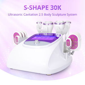 6 IN 1 Ultrasonic 30K Cavitation 2.5 Vacuum RF Slimming Fat Reduce EMS EL Skin Lifting Laser Machine