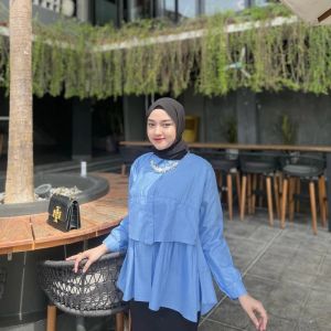 Atasan Wanita Kekinian Blouse Ruffel April