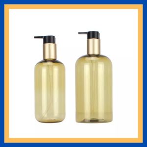 500ml Dish Soap Bottle with Bamboo Pump Kitchen Refillable Liquid Soap Dispenser Hand Soap Lotion Container for Farmhouse Decor