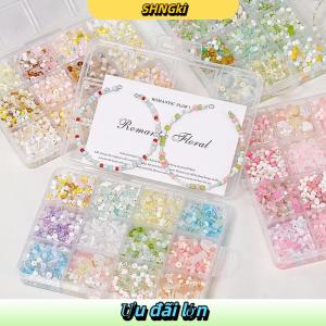 SHNGki 12 24 Lưới Siêu Hỗn Hợp Màu Sắc Thủy Tinh Gạo Hạt Set Loose Hạt Handmade Tự Làm Vòng Đeo Tay Vòng Cổ Đính Cườm Chất Liệu Trang Sức Phụ Kiện