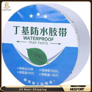 【HOSPORT】Aluminum Foil Butyl Tape Waterproof Sealant Tape Self Adhesive Butyl Tape Butyl Sealant Tape for Pipes Patch Holes