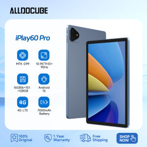 ALLDOCUBE iPlay60 Pro Tablet 10.95" Android 15 Helio G99 16GB(6GB+10GB Virtual) RAM 128GB ROM 90Hz Display 7000mAh LTE Tablet