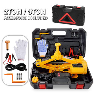 12V Electric Car Jack Equipment Electric Hydraulic Jack Lifting Car Scissor Jack Electric Wrench Tool Jek Tayar Kereta