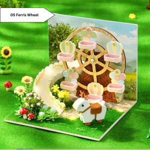 [Ready Stock][Scene Series] DIY Dollhouse Miniature Kit Miniature Furniture with Dust Cover LED Light Wooden Mini House Mini Shop Cafe Bakery Cute Cheap Decoration Birthday Gift Door Gift Puzzle Handcrafted Handmade Educational Toys for Kids Girls Boys