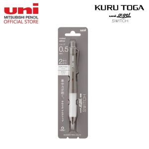 Uni Alpha-Gel Switch Mechanical Pencil 0.5 mm Dual Mode Kuru Toga Auto-Rotation & Hold Limited Edition Line Grey M5-1009GG LINE GREY
