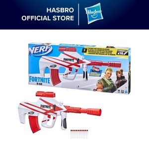 Nerf Fortnite B-AR Motorized Blaster Action Toy with Fortnite Converge Wrap and 10-Dart Clip Toys for Boys Age 8+ Outdoor Games Gift Idea for Kids 10 Official Elite Nerf Darts