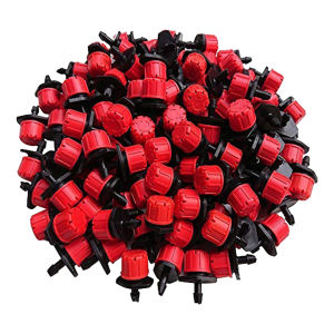 500Pcs 1/4 Inch Adjustable Drip Irrigation Emitters Drip Irrigation Sprinklers Micro Drip Irrigation Sprinklers for Greenhouse Nersuries [UEB Vodool]