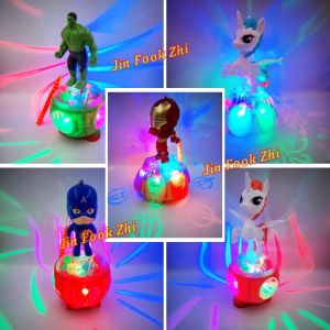 琻福慈～【现货】卡通系列🐱‍🏍🦄电动灯笼《附送电池》手提灯笼/音乐/电动行走/七彩闪光灯笼 中秋节 Cartoon Moon Festival LED Light Battery Lantern with Music