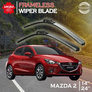 Wiper Frameless Mazda 2 Karet Kaca Mobil SAKURA