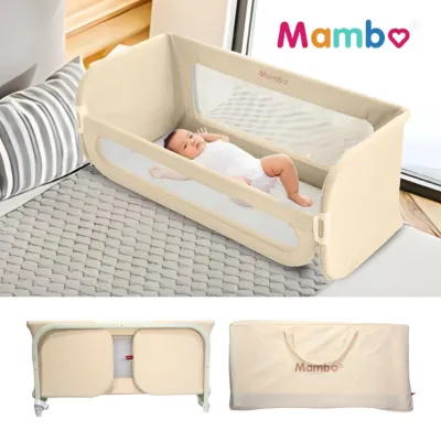 Mambo Foldable Baby Safety Bed Rail Guard and Crib Portable Baby Bed Rail Baby Co Sleeper Crib Baby Co Sleeper Bassinet