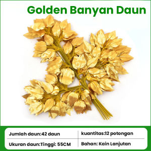 Daun Beringin Latex Cabang 3 Artificial Lusin - Dekorasi