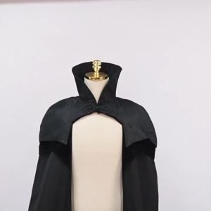 Mens Jacquard Long Cloak Medieval Cape Steampunk Windbreaker Lord Samurai Cosplay Overcoat Halloween Role Play Costume