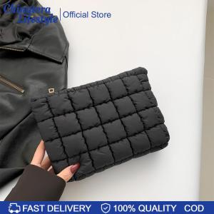 Quilted Makeup Bag Puffy Cosmetic Bag Solid Color Toiletry Bag for Women Girls