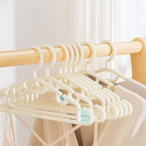 50PCS Heavy Duty Plastic Hangers Thickened Strong Support Non Slip Non Deformation For Home