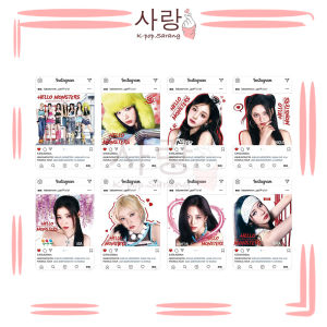 8pcs BabyMonster Post Insta PVC Semi-Transparent Photocard Collection Kpop Ruka Pharita Asa Rami Rora Chiquita Ahyeon Photocard Kad Foto