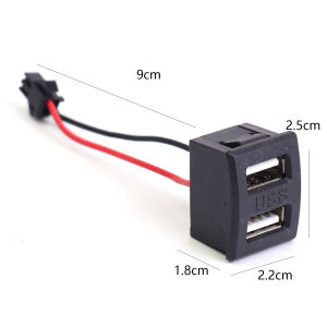 Waterproof USB C Panel Mount Socket Connector for Car Motorcycle Boat Marine Truck DIY 5V 2A Power Supply Data Sync Port Adapter
