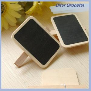 Ditur Standing Wooden Photo Holder Card Paper Note Memo Clip Desk Decor