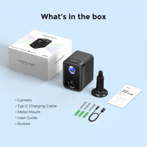 K03 กล้องวงจรปิดไร้สายแบบใช้แบตเตอรี่ 1080P กล้อง IP กลางแจ้งแบบกันน้ำพร้อม Wifi ที่มีแบตเตอรี่แบบชาร์จไฟได้ พร้อมการมองเห็นตอนกลางคืนด้วย PIR และการเคลื่อนไหว