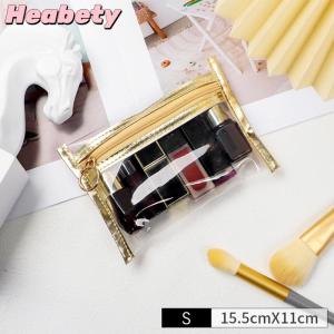 Heabety Zipper PVC Organizer Pouch For Passport Coins Keys Lipsticks Cards Earphones Compact Travel Storage Case