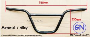 Handle BMX Alloy lebih panjang sesuai untuk basikal BMX atau kegunaan lain ./kedaibasikalengang