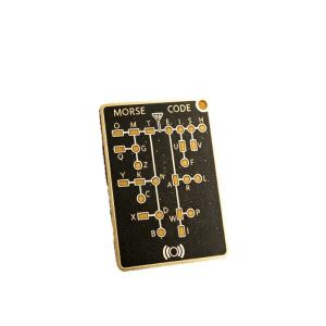 MINIFELE 262 LED Morse Code Trainer Card Pocket-Sized Lightweight Morse Code Learning Tool Durable Portable Morse Code Practice Trainer Radio Enthusiast Use
