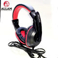 Allan Gaming Headset With Microphone Noise Cancellation Headset Over Ear Headphones With Soft Ear Muff Video Games Headphones. 
