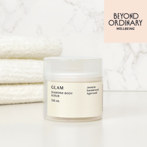 GLAM Diamond Body Scrub 120ml บอดี้สครับ สครับเพชร ขัดผิวเรียบเนียน กระจ่างใส ผิวเปล่งประกาย หอมแพง | Beyond Ordinary