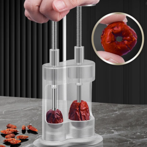 Stainless Steel Cores Cherry Pit Remover Tool Kitchen Accessory Red Dates Push Out Tool Corer Pitter
