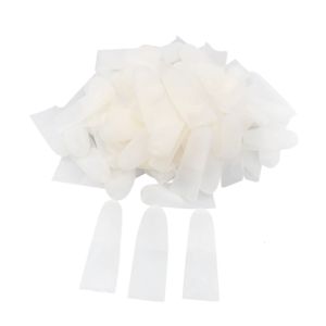 Pack Of 100 Transparent Frosted Latex Finger Covers For Nonslip And AntiStatic Applications In Electronic Repair Work
