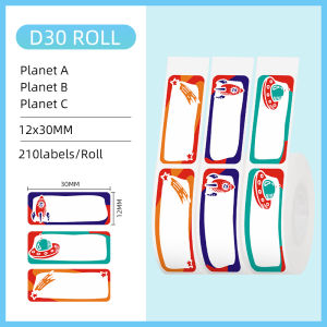 Pattern Thermal Label Sticker For Phomemo D30/D30S/Q30/Q30S/Q31 Printer3 Rolls Per Box