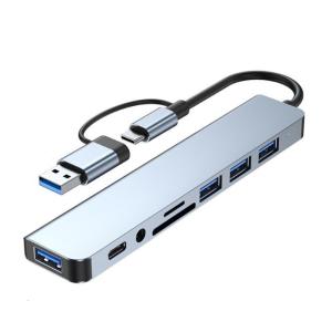 8 cổng loại USB C Adapter bao gồm USB khe cắm nhỏ 3.5 mét cổng thính giác và USB C Cổng dữ liệu cho các thiết bị khác nhau