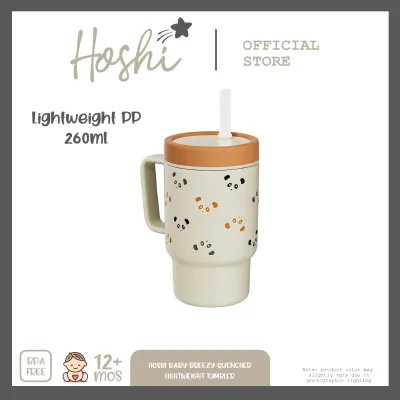 Hoshi Baby Breezy Quencher Lightweight PP Tumbler for Toddler 260ml Food Grade Straw Cup 12Mos+