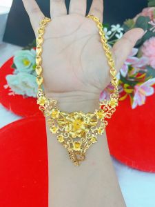 Combo kiềng cưới + dây hoa mai chuẩn 24.k kèm hộp nhung EK.693