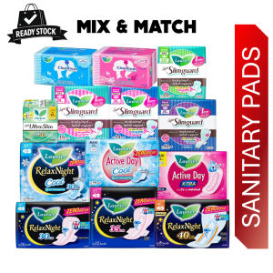 LAURIER SANITARY PADS/Relax Night/Double Comfort/Active Day/Super SlimGuard/PantyLiner/Liners/Wing