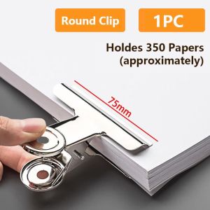 SIERWU Stainless Steel Round Clip Universal Metal Mountain Shaped Clip Multifunction Bill Clip Students