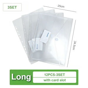 3 Ring Binder File Organizer Long Binder Folder with Strap Paper Document Organizer Office School Supplies