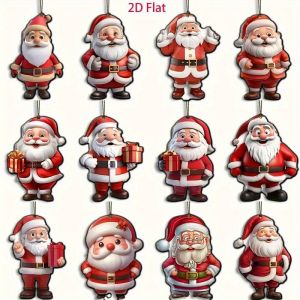 [COD]  New Santa Claus Wooden Decoration Set  - Used Christmas tree holiday home decoration ornaments