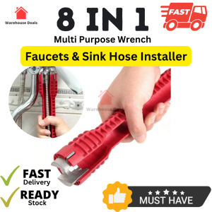 Plumbing Tool 8 In 1 Wrench Faucet and Sink Installer Tool Toilet Wrench