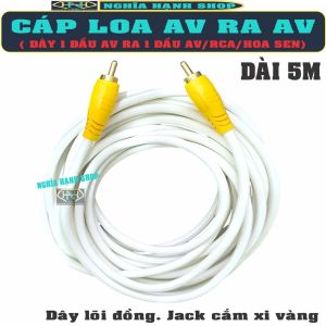 Dây AV RCA Hoa sen dài 5M Dây 1 đầu AV ra 1 AV Cáp loa AV ra AV Dây loa AV